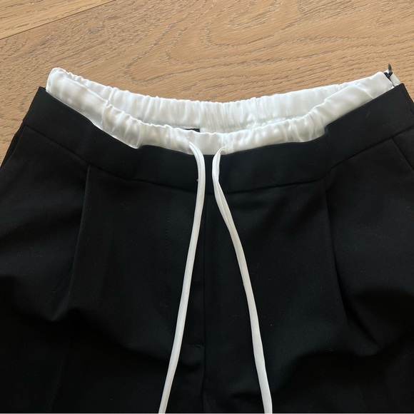 Zara DOUBLE WAIST WIDE LEG PANTS - Picture 3 of 10